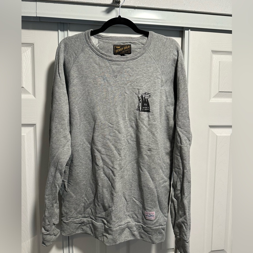 Benny Gold “Works for Jerks” Crewneck large